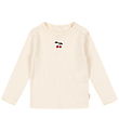 Konges Sløjd Bluse - Minnie - White Smoke m. Hulmønster