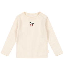 Konges Sløjd Bluse - Minnie - White Smoke m. Hulmønster