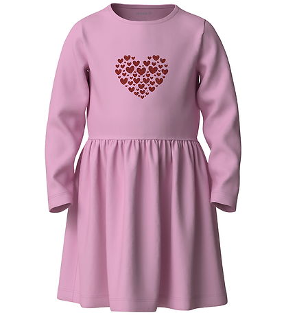 Name It Kjole - NmfViparty - Full Blooming Pink/Heart