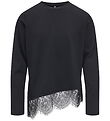 Kids Only Bluse - KogKamil - Black/Tonal Lace