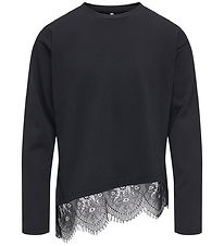 Kids Only Bluse - KogKamil - Black/Tonal Lace