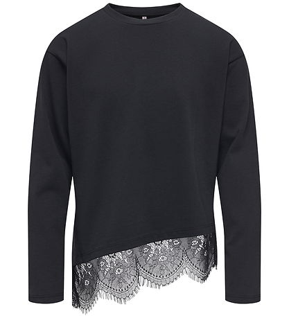 Kids Only Bluse - KogKamil - Black/Tonal Lace