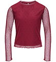 Kids Only Bluse - Mesh - KogJada - Rumba Red/DTM Rhinestones