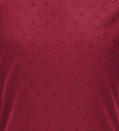 Kids Only Bluse - Mesh - KogJada - Rumba Red/DTM Rhinestones
