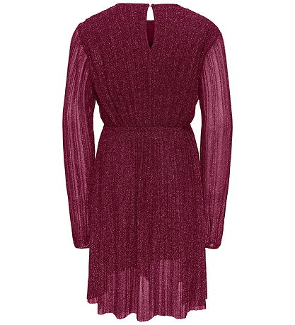 Kids Only Kjole - KogGlam - Rumba Red/Silver Lurex