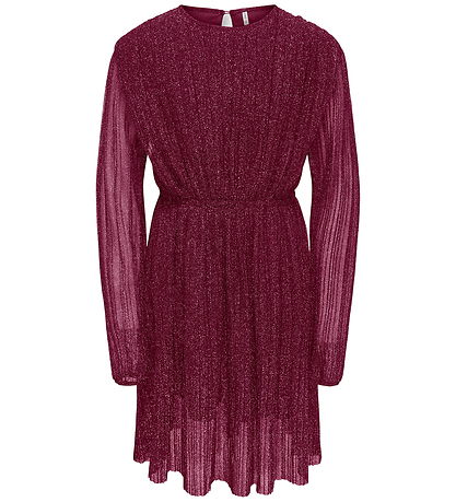 Kids Only Kjole - KogGlam - Rumba Red/Silver Lurex