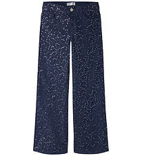 Name It Jeans - Wide - NkfRose - Dark Blue Denim m. Palietter