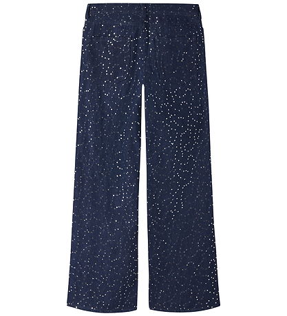 Name It Jeans - Wide - NkfRose - Dark Blue Denim m. Palietter
