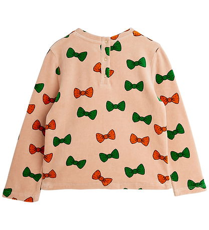Mini Rodini Bluse - Velour - Bows AOP - Pink