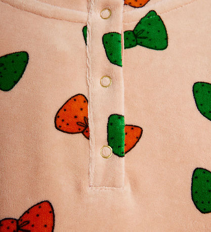Mini Rodini Bluse - Velour - Bows AOP - Pink
