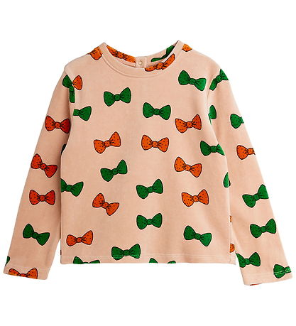 Mini Rodini Bluse - Velour - Bows AOP - Pink