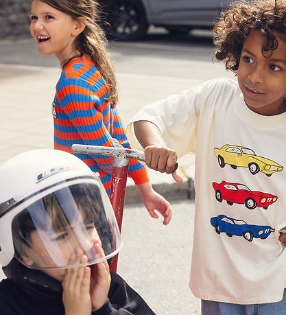 Mini Rodini T-shirt - Cars - Off-White