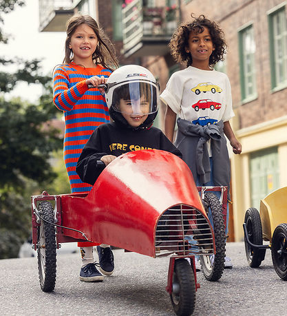 Mini Rodini T-shirt - Cars - Off-White