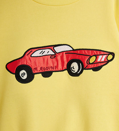 Mini Rodini Sweatshirt - Car Application - Gul