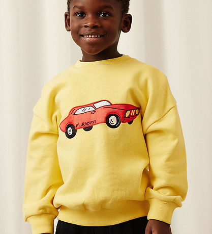 Mini Rodini Sweatshirt - Car Application - Gul