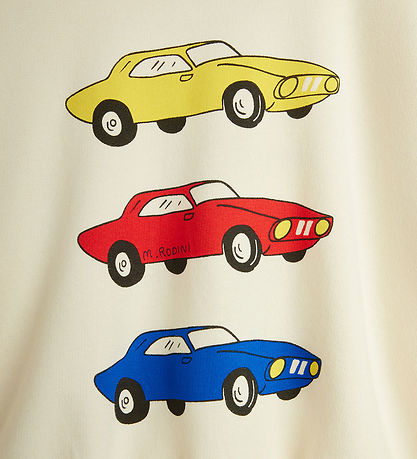 Mini Rodini Sweatshirt - Cars - Off-White