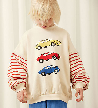 Mini Rodini Sweatshirt - Cars - Off-White