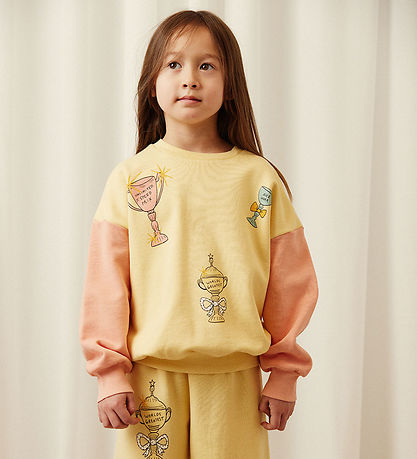 Mini Rodini Sweatshirt - Trophies - Gul