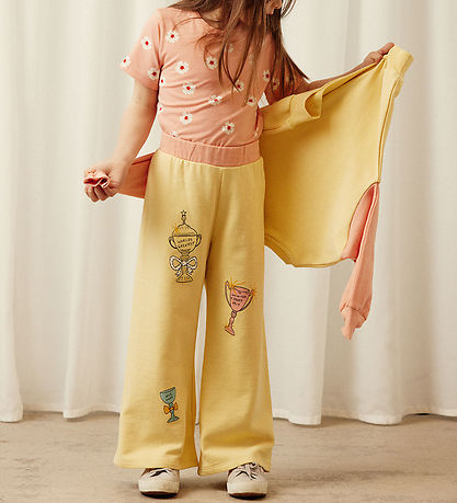 Mini Rodini Sweatpants - Trophies - Gul