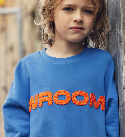 Mini Rodini Sweatshirt - Wroom Chenille - Blå