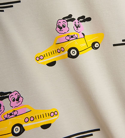 Mini Rodini Bluse - Racing Rabbits AOP - Grå