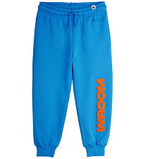 Mini Rodini Sweatpants - Wroom Chenille - Blå