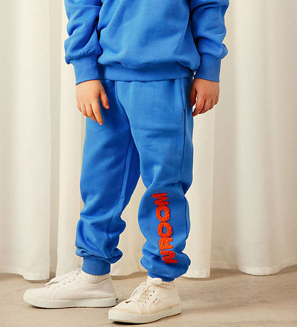 Mini Rodini Sweatpants - Wroom Chenille - Blå