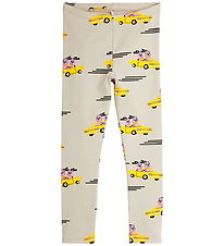 Mini Rodini Leggings - Racing Rabbits AOP - Grå