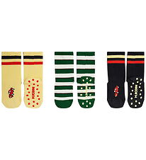 Mini Rodini Strømper - 3-pak - Anti-Slip - Multi