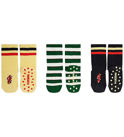 Mini Rodini Strømper - 3-pak - Anti-Slip - Multi