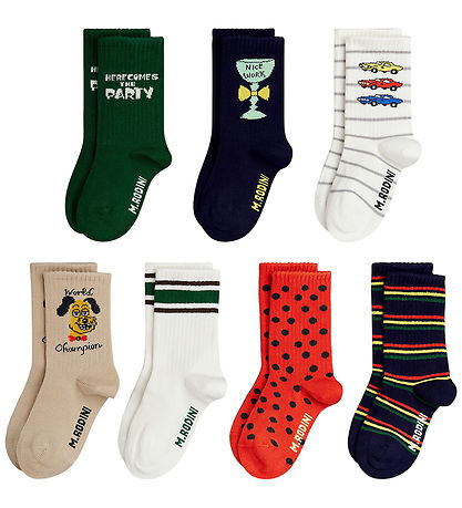 Mini Rodini Strømper - 7-pak - Prix - Multi