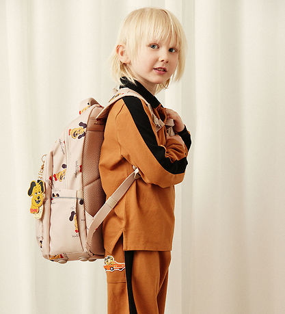 Mini Rodini Skoletaske - Prix AOP - Beige