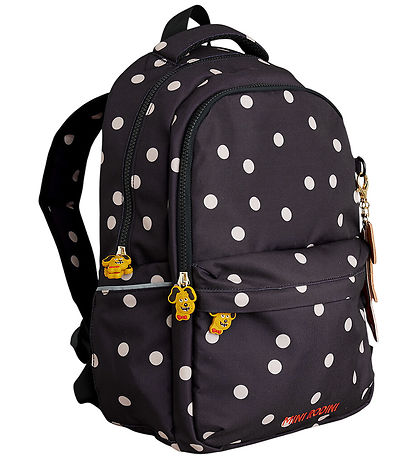 Mini Rodini Skoletaske - Dots AOP - Sort