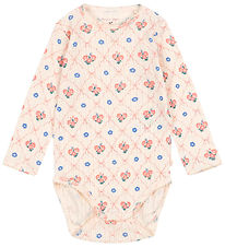 Konges Sløjd Body l/æ - Minnie - Fleur Decor m. Hulmønster