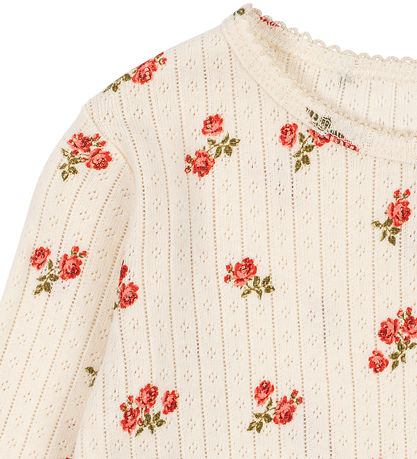 Konges Sløjd Bluse - Minnie - Rosa Rouge m. Hulmønster