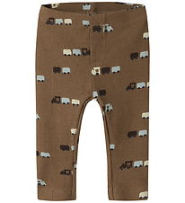 Name It Leggings - Rib - NbmRotrain - Sepia