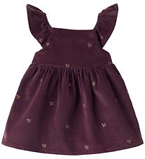 Name It Kjole - NbfElina - Catawba Grape/Glitter Bows
