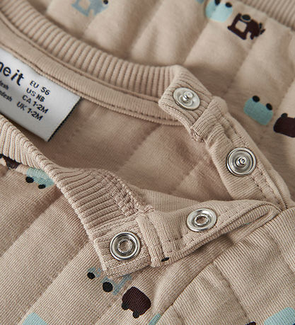 Name It Sweatshirt - NbmRotrainy - Quilt - Island Fossil