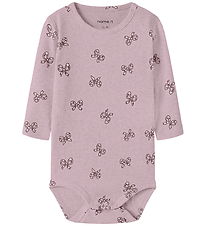 Name It Body l/æ - Rib - NbfRulies - Mauve Shadows