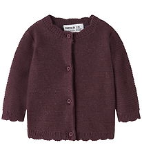 Name It Cardigan - Strik - NbfRadia - Catawba Grape/Tone In Tone
