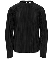Kids Only Bluse - KogRavenna - Plisse - Sort