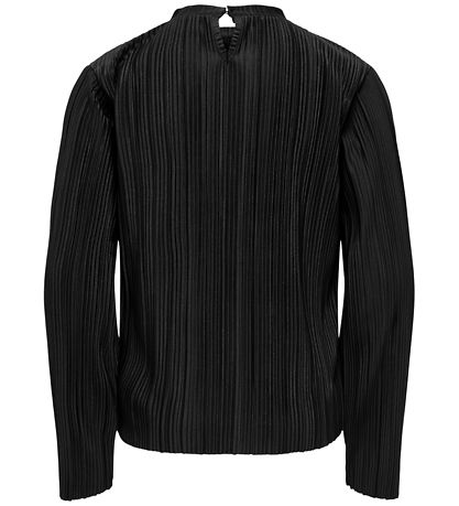 Kids Only Bluse - KogRavenna - Plisse - Sort