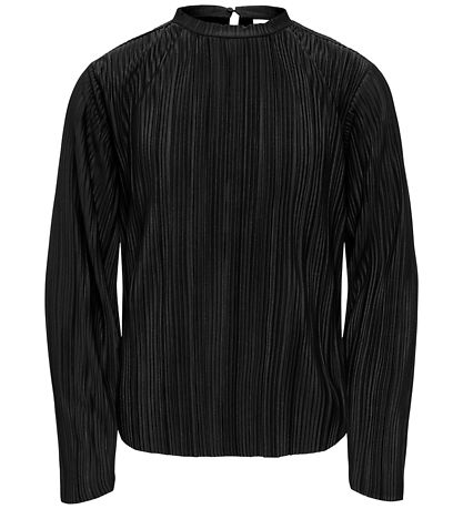 Kids Only Bluse - KogRavenna - Plisse - Sort