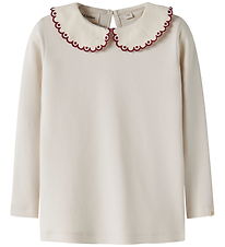 Lil Atelier Bluse - NmfFundo - Lia - Turtledove/Biking Red
