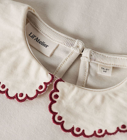 Lil Atelier Bluse - NmfFundo - Lia - Turtledove/Biking Red