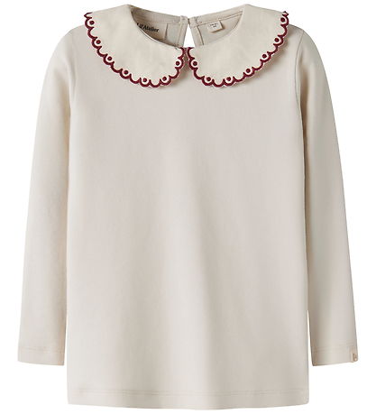 Lil Atelier Bluse - NmfFundo - Lia - Turtledove/Biking Red