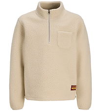 Jack & Jones Fleecejakke - JorNorrebro - High Neck - Oatmeal