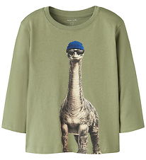 Name it Bluse - NmmVoto - Mosstone/Big Dino