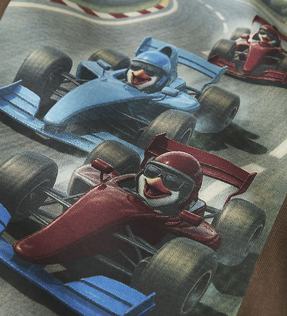 Name it Bluse - NmmVoto - Sepia/Racing Penguins