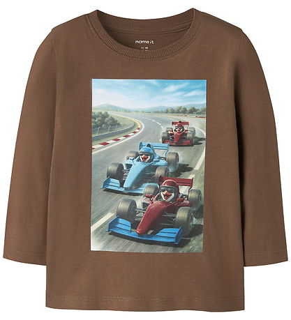Name it Bluse - NmmVoto - Sepia/Racing Penguins